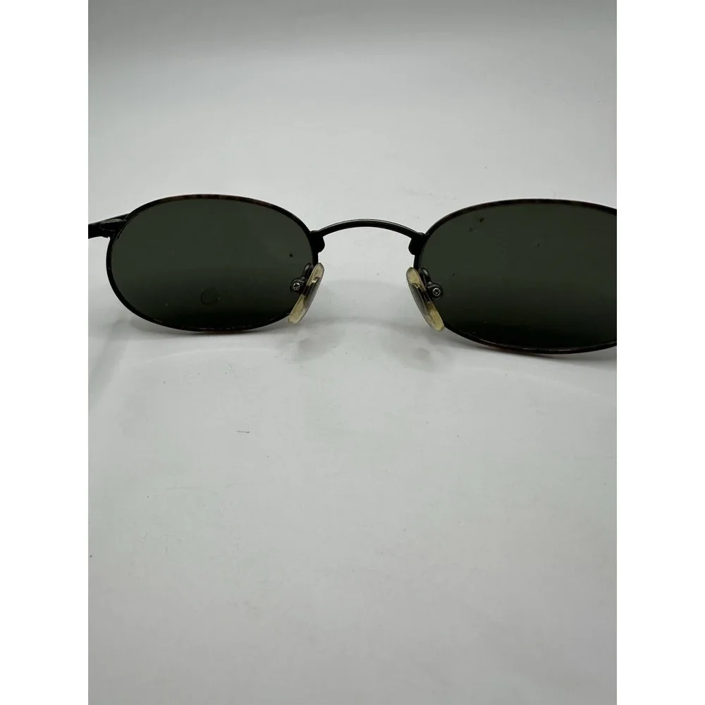 VTG Fossil Francis Oval Sunglasses Tortoiseshell Green Lenses‎ Y2K